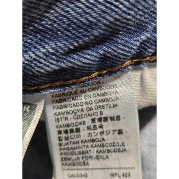 Levis 501 Shorts Womens Size 26 Waist Blue Denim Distressed  Button Fly Cotton - Picture 6 of 11